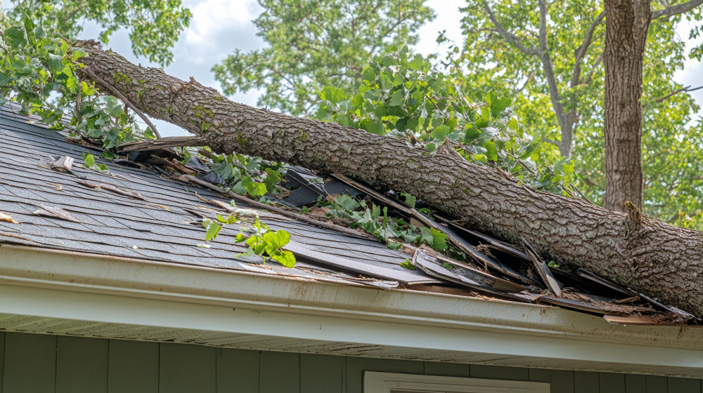 Damaged Roof by Storm