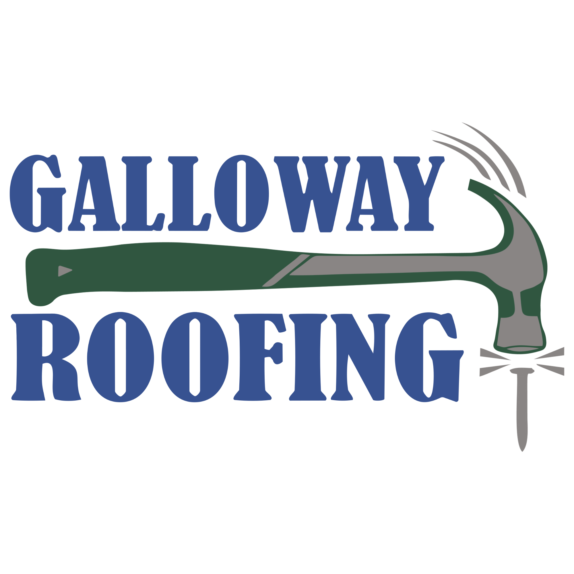 Galloway Roofing Blue Green Logo